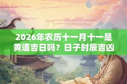 2026年农历十一月十一是黄道吉日吗？日子时辰吉凶？