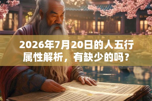 2026年7月20日的人五行属性解析，有缺少的吗？