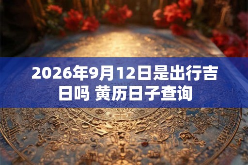 2026年9月12日是出行吉日吗 黄历日子查询