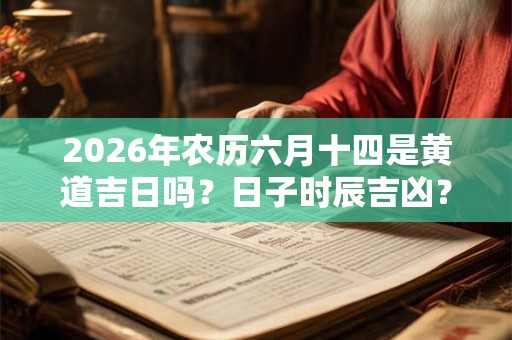 2026年农历六月十四是黄道吉日吗？日子时辰吉凶？