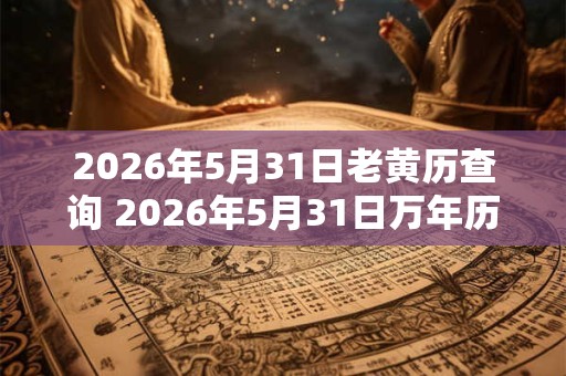 2026年5月31日老黄历查询 2026年5月31日万年历黄道吉日