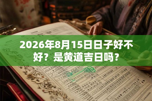 2026年8月15日日子好不好?是黄道吉日吗? 2026年8月15日日子好不好?是黄道吉日吗?