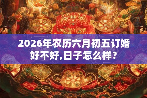 2026年农历六月初五订婚好不好,日子怎么样？