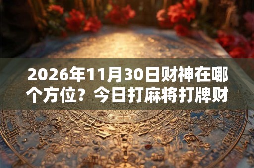 2026年11月30日财神在哪个方位？今日打麻将打牌财运方位
