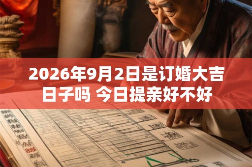 2026年9月2日是订婚大吉日子吗 今日提亲好不好