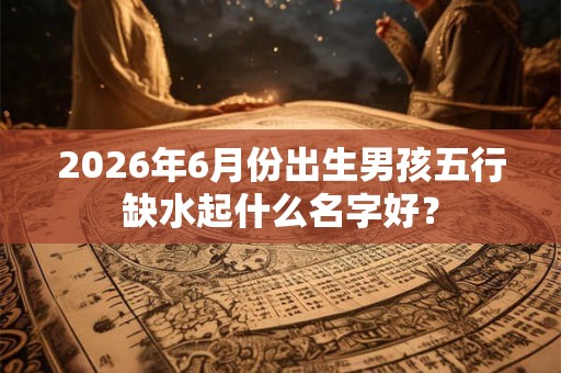 2026年6月份出生男孩五行缺水起什么名字好？