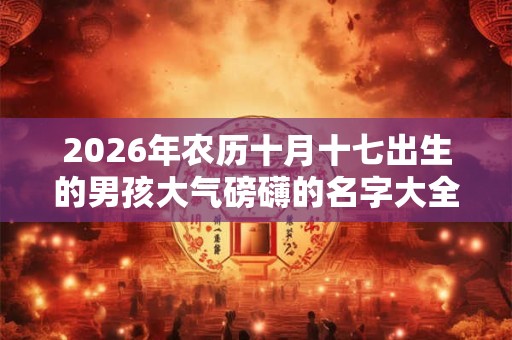 2026年农历十月十七出生的男孩大气磅礴的名字大全
