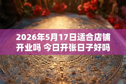 2026年5月17日适合店铺开业吗 今日开张日子好吗 2026年5月17日适合店铺开业吗 今日开张日子好吗