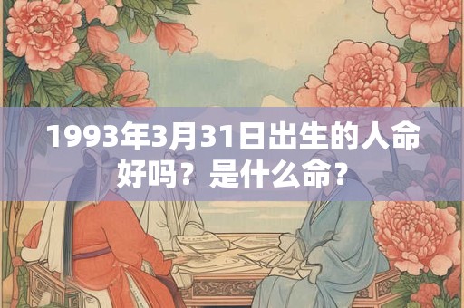 1993年3月31日出生的人命好吗？是什么命？