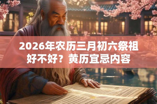 2026年农历三月初六祭祖好不好？黄历宜忌内容