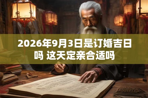 2026年9月3日是订婚吉日吗 这天定亲合适吗