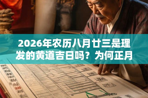 2026年农历八月廿三是理发的黄道吉日吗？为何正月不理发