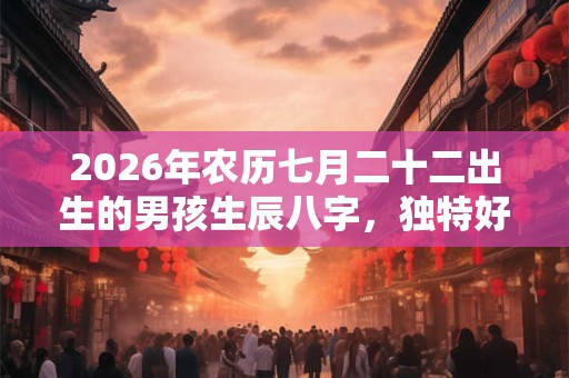 2026年农历七月二十二出生的男孩生辰八字,独特好听的男生名字 2026年农历七月二十二出生的男孩生辰八字,独特好听的男生名字