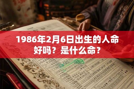 1986年2月6日出生的人命好吗？是什么命？