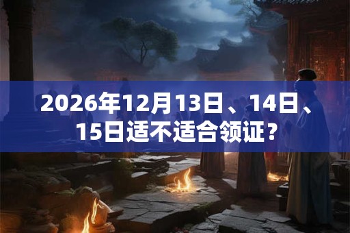 2026年12月13日、14日、15日适不适合领证? 2026年12月13日、14日、15日适不适合领证?