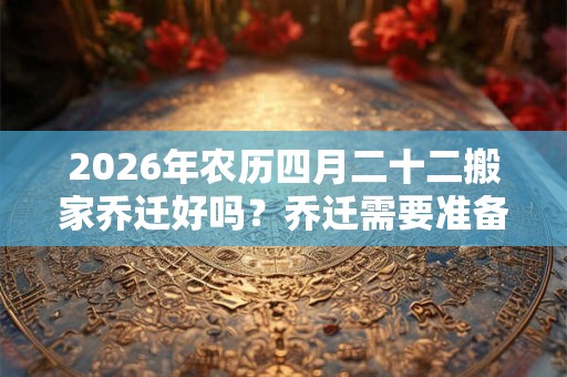 2026年农历四月二十二搬家乔迁好吗?乔迁需要准备六样东西 2026年农历四月二十二搬家乔迁好吗?乔迁需要准备六样东西