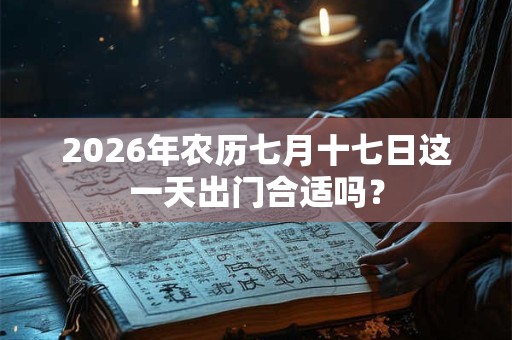 2026年农历七月十七日这一天出门合适吗？