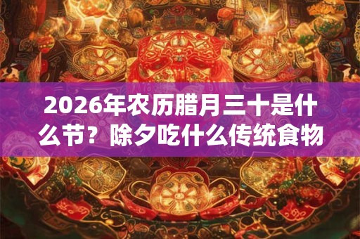 2026年农历腊月三十是什么节？除夕吃什么传统食物？