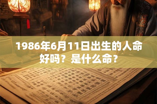 1986年6月11日出生的人命好吗？是什么命？