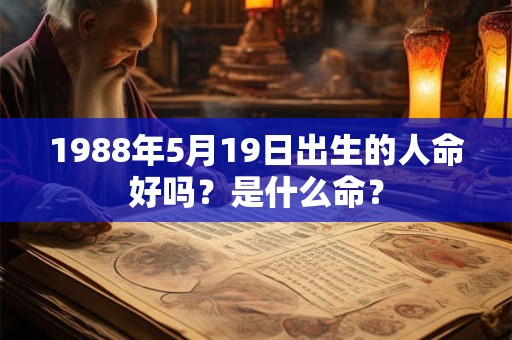 1988年5月19日出生的人命好吗?是什么命? 1988年5月19日出生的人命好吗?是什么命?