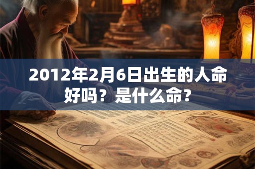 2012年2月6日出生的人命好吗?是什么命? 2012年2月6日出生的人命好吗?是什么命?