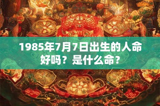 1985年7月7日出生的人命好吗？是什么命？