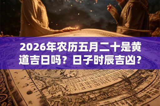 2026年农历五月二十是黄道吉日吗？日子时辰吉凶？
