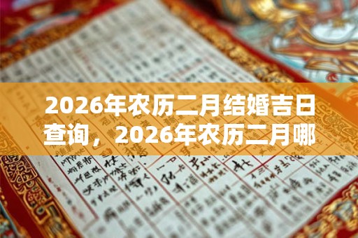 2026年农历二月结婚吉日查询，2026年农历二月哪天结婚最好？