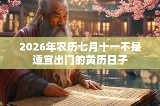 2026年农历七月十一不是适宜出门的黄历日子
