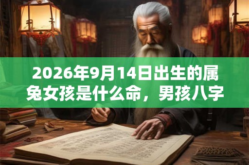 2026年9月14日出生的属兔女孩是什么命，男孩八字命运分析