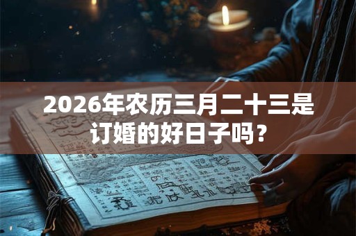2026年农历三月二十三是订婚的好日子吗？