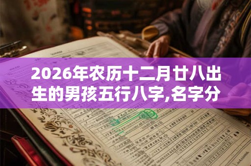 2026年农历十二月廿八出生的男孩五行八字,名字分享