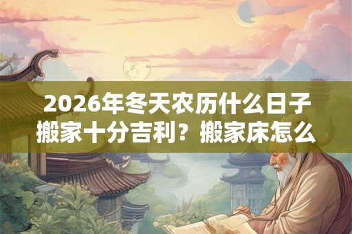 2026年冬天农历什么日子搬家十分吉利？搬家床怎么搬
