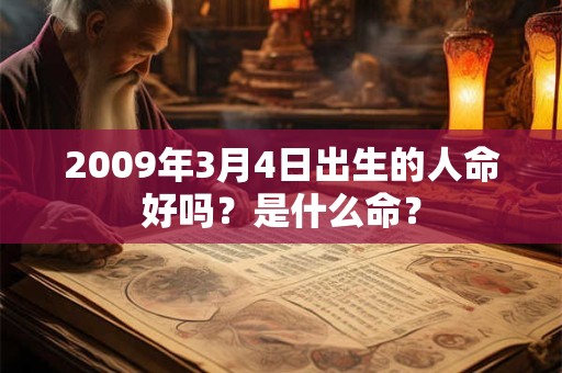 2009年3月4日出生的人命好吗？是什么命？