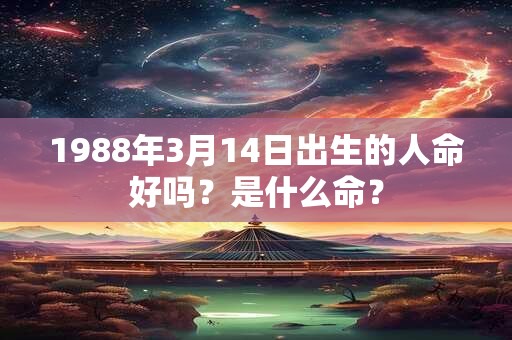 1988年3月14日出生的人命好吗？是什么命？