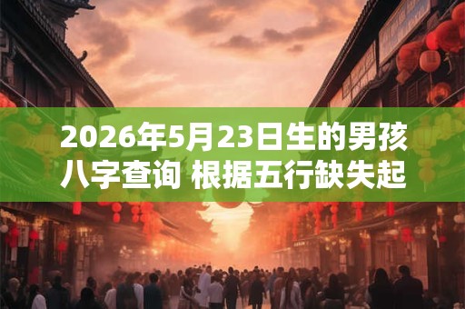 2026年5月23日生的男孩八字查询 根据五行缺失起名字 2026年5月23日生的男孩八字查询 根据五行缺失起名字