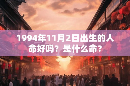 1994年11月2日出生的人命好吗?是什么命? 1994年11月2日出生的人命好吗?是什么命?