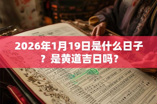 2026年1月19日是什么日子?是黄道吉日吗? 2026年1月19日是什么日子?是黄道吉日吗?