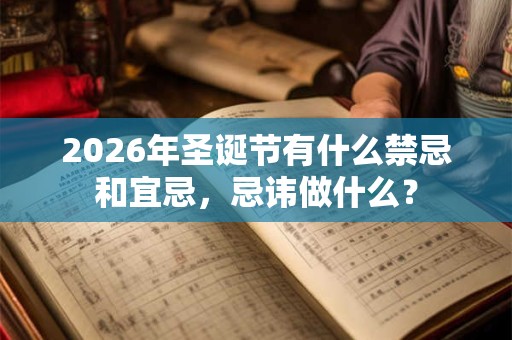 2026年圣诞节有什么禁忌和宜忌，忌讳做什么？