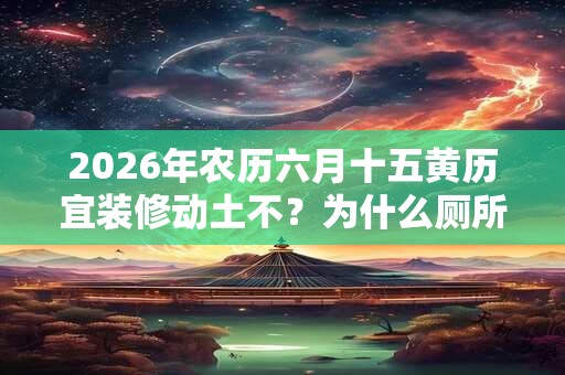 2026年农历六月十五黄历宜装修动土不?为什么厕所忌无窗 2026年农历六月十五黄历宜装修动土不?为什么厕所忌无窗