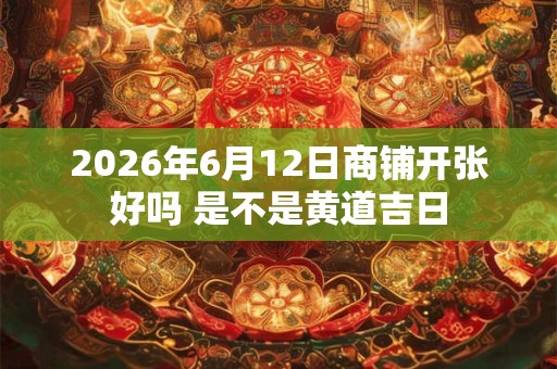 2026年6月12日商铺开张好吗 是不是黄道吉日