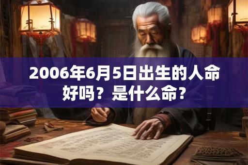 2006年6月5日出生的人命好吗?是什么命? 2006年6月5日出生的人命好吗?是什么命?