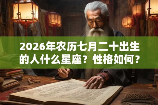 2026年农历七月二十出生的人什么星座？性格如何？