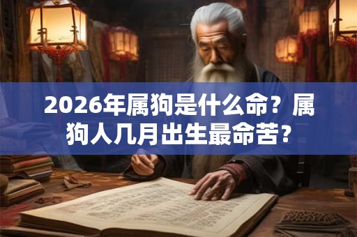 2026年属狗是什么命?属狗人几月出生最命苦? 2026年属狗是什么命?属狗人几月出生最命苦?