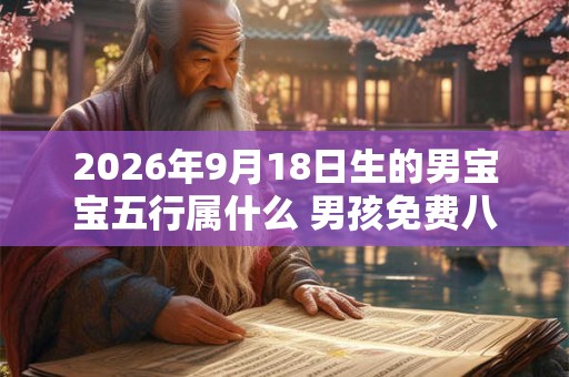 2026年9月18日生的男宝宝五行属什么 男孩免费八字起名 2026年9月18日生的男宝宝五行属什么 男孩免费八字起名