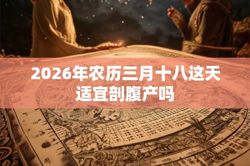 2026年农历三月十八这天适宜剖腹产吗