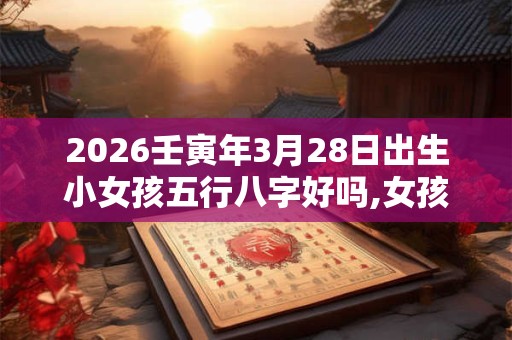 2026壬寅年3月28日出生小女孩五行八字好吗,女孩文雅大方的名字赏析