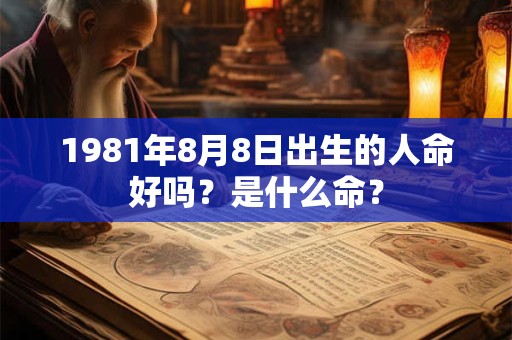 1981年8月8日出生的人命好吗？是什么命？
