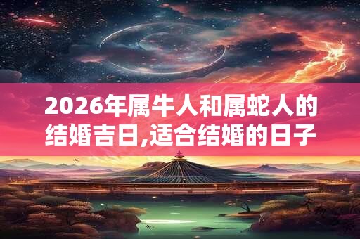 2026年属牛人和属蛇人的结婚吉日,适合结婚的日子 2026年属牛人和属蛇人的结婚吉日,适合结婚的日子