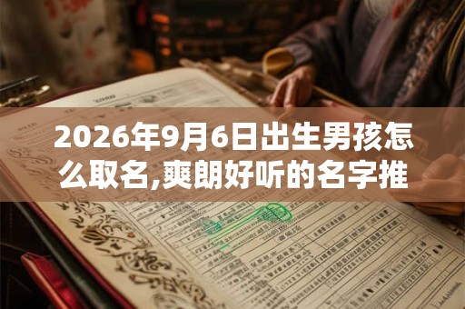 2026年9月6日出生男孩怎么取名,爽朗好听的名字推荐